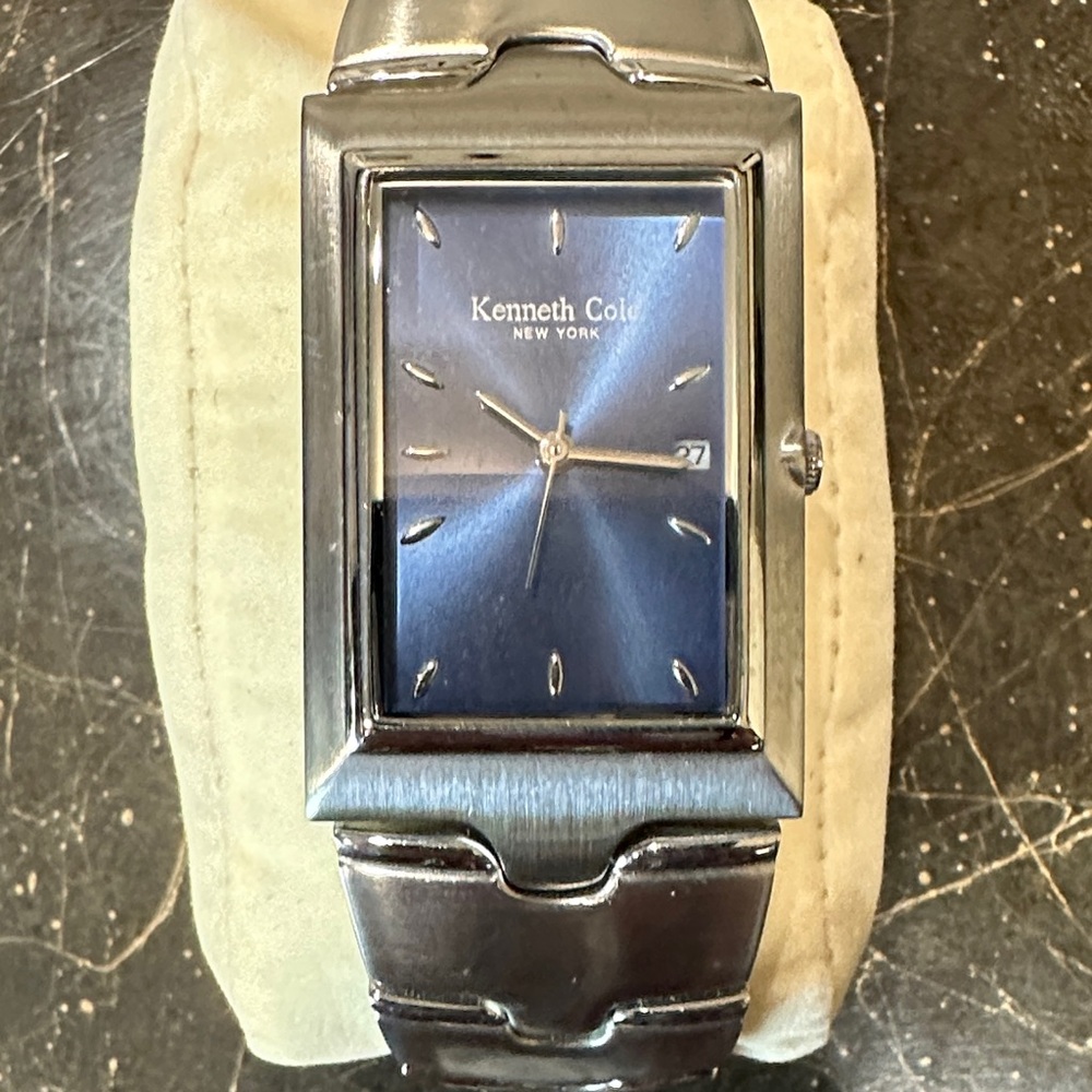 Kenneth Cole Blue and Silver Men's Watch